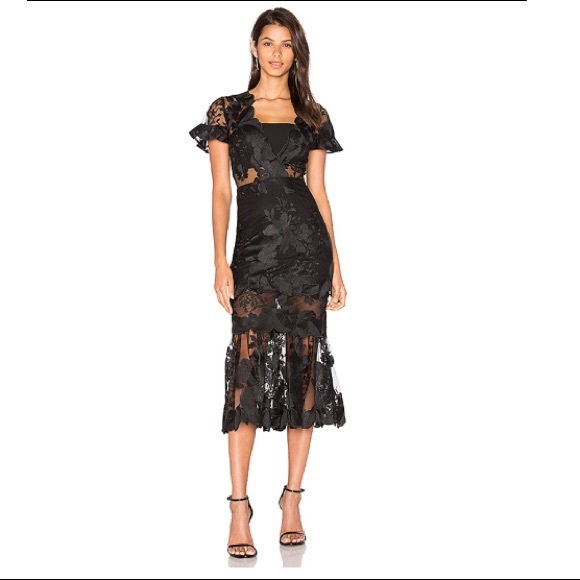 Three Floor Dresses & Skirts - Three Floor Floral Feeling Dress in Black Revolve